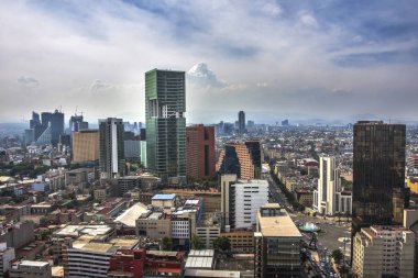 Mexico City, Meksika şehir merkezi manzarası