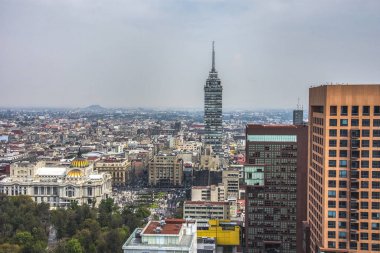 Manzarası Mexico City'de, şehrin havadan görünümü