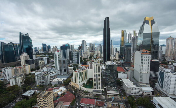 Downtown Panama City Skyscrapers, Panama. Building cityscape panorama Panama city