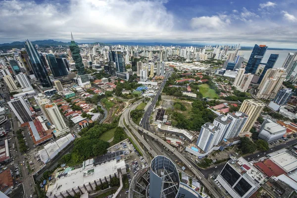 Вид з сучасними skyline Панама Сіті, Панама — стокове фото