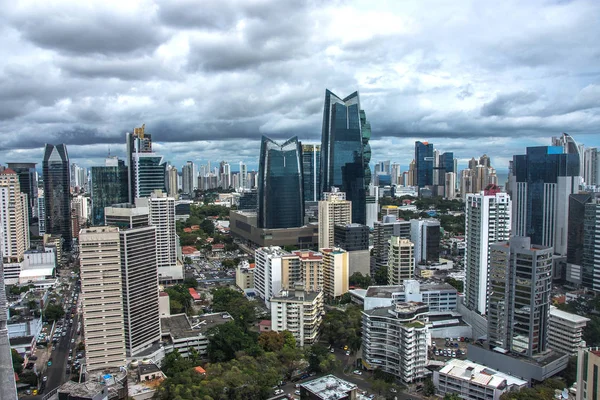 Vista panorámica del horizonte de la ciudad de Panamá — Foto de Stock