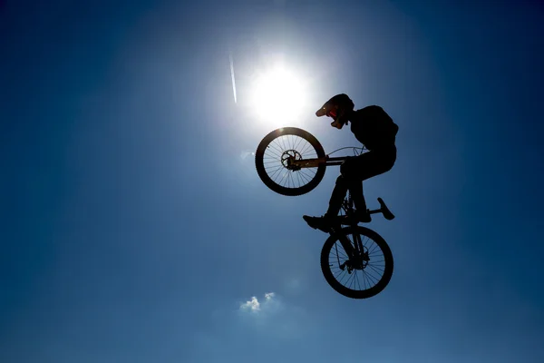 stock image Bike jump silhouette