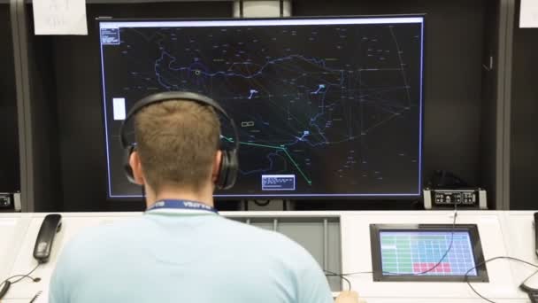 Air Traffic Services Authority control center — Stockvideo