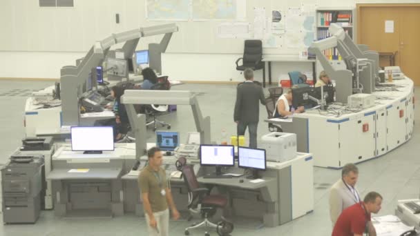 空中交通服务管理局控制室 — 图库视频影像
