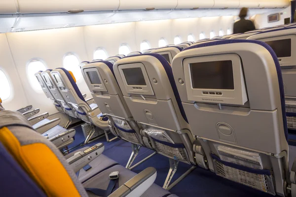 Airbus A380 airplane inside LCD monitors — ストック写真