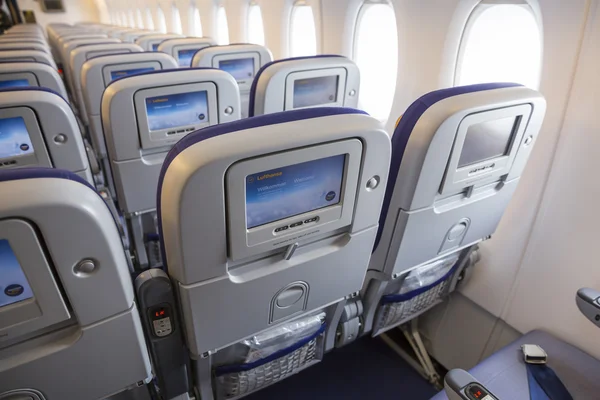 Airbus A380 airplane inside LCD monitors — ストック写真