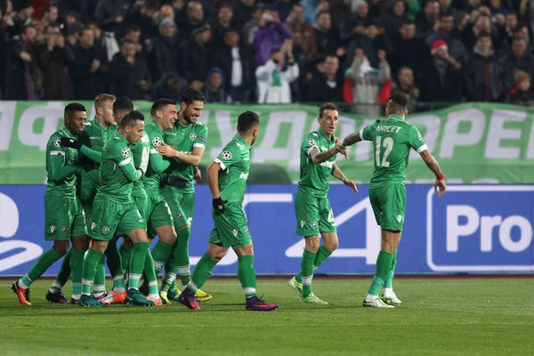 Ludogorets vs Arsenal football wedstrijd — Stockfoto