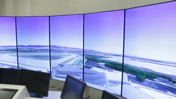 Controladores de tráfego aéreo — Vídeo de Stock
