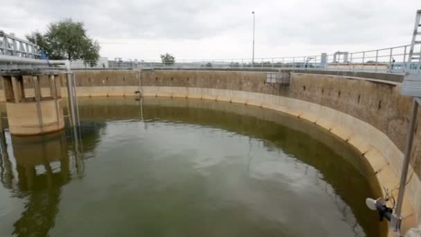 Modern urban wastewater treatment plant — Stock Video