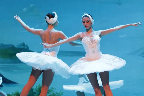 Swan Lake Ballet no gelo — Fotografia de Stock