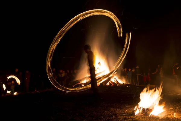 Fire ritual Sirni Zagovezni before Easter