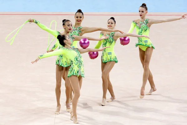 Збірна Узбекистану художньої гімнастики — стокове фото