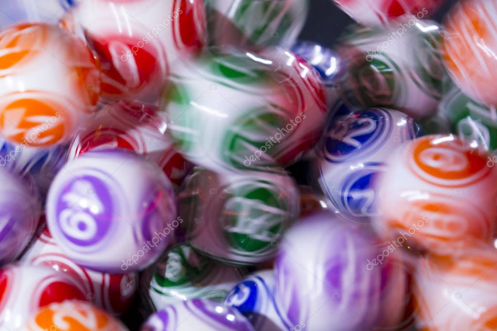 Colourful lottery balls in a machine — Stock Photo © Belish #154797192