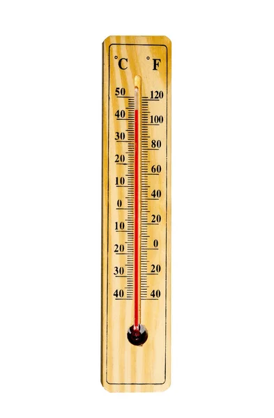 Termometr rtęciowy na białym tle — Zdjęcie stockowe