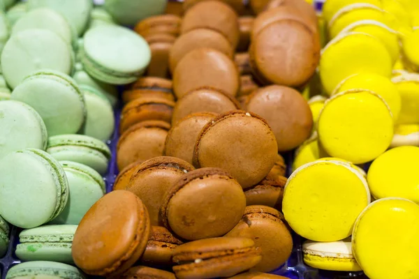Macaron ou macaroon de bolo circular — Fotografia de Stock