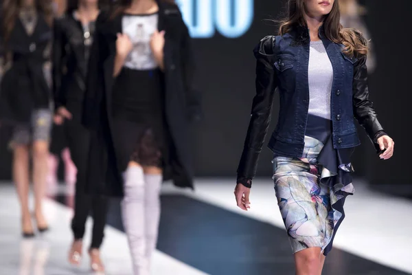 Fashion catwalk runway show models