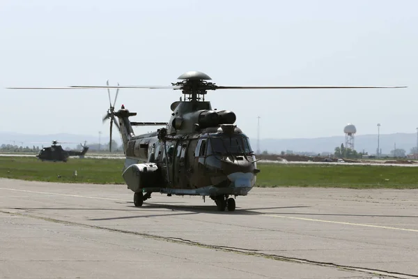 Military helicopters at the airport — Stock Photo, Image