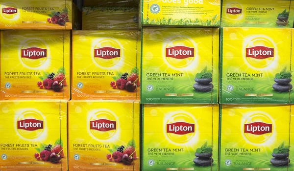 Lipton τσάι κουτιά — Φωτογραφία Αρχείου