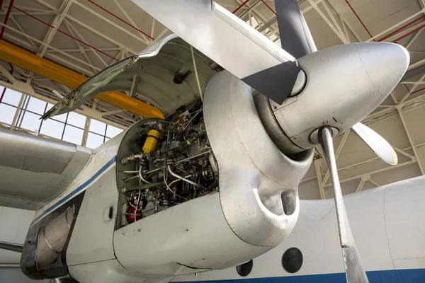 Aircraft engine turbine maintenance — Stock Photo, Image