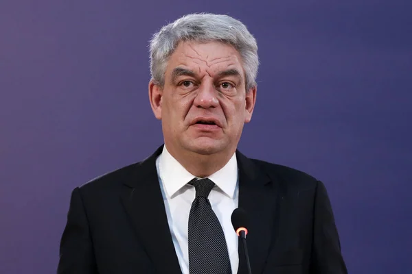 Rumensk statsminister Mihai Tudose – stockfoto