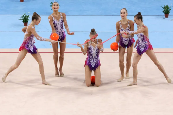 Takım Beyaz Rusya ritmik jimnastik — Stok fotoğraf