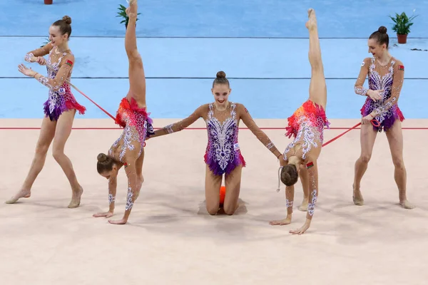 Tým Běloruska Rytmická gymnastika — Stock fotografie