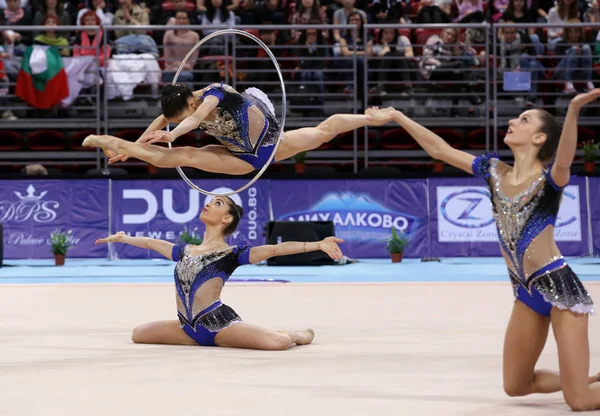 Team italien rhythmische gymnastik — Stockfoto