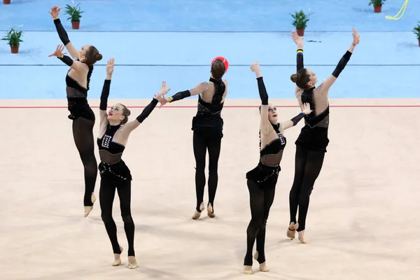 Tým Ukrajina Rytmická gymnastika — Stock fotografie