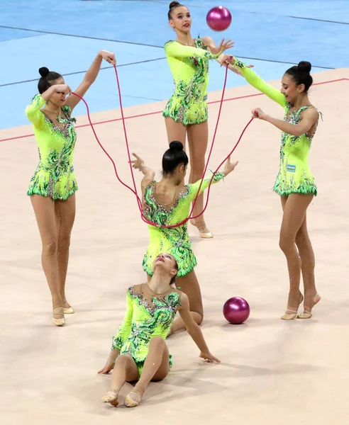 Team Uzbekistan Rhythmic Gymnastics — Stock Photo, Image
