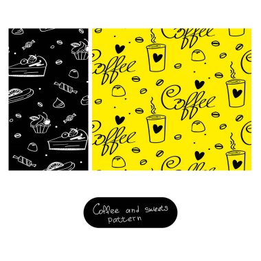 Kahveli ve şekerli pürüzsüz vektör dokuları.