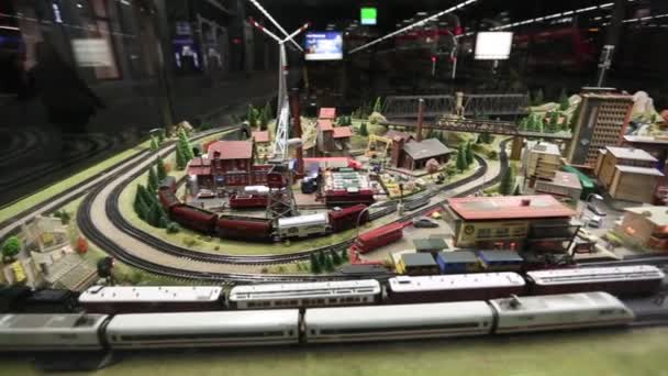 德累斯顿的铁路模型 — 图库视频影像