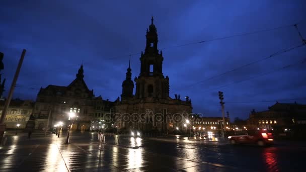The Hofkirche, Дрезден — стоковое видео