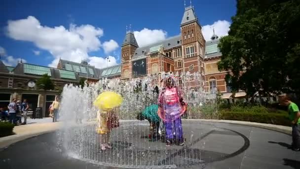 Garten des rijksmuseum, amsterdam — Stockvideo