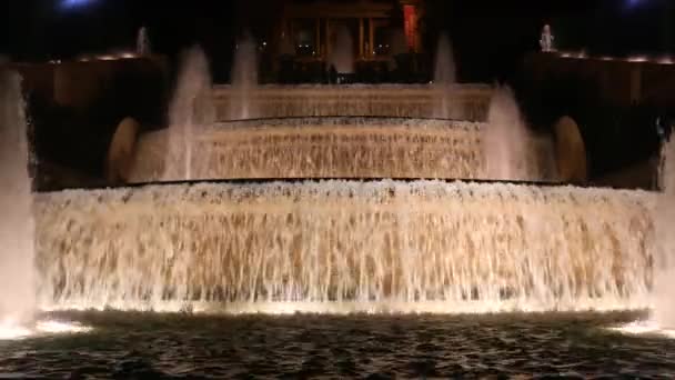 Magischer Brunnen von Montjuic — Stockvideo
