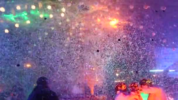 Celebración en Catalunya Plaza, Barcelona — Vídeo de stock