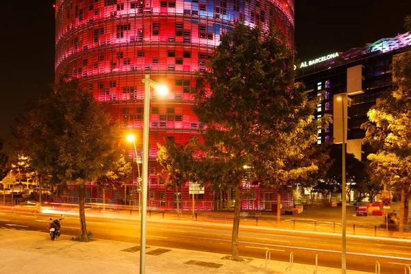 Nacht Straße von Barcelona — Stockfoto