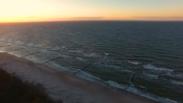 Sunset over the Baltic sea — Stock Video