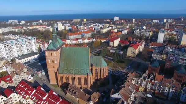 The Kolobrzeg Cathedral — Stock Video
