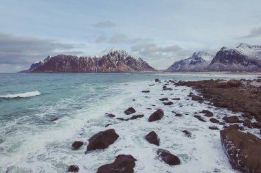 Scagsanden plaj Lofoten Adaları