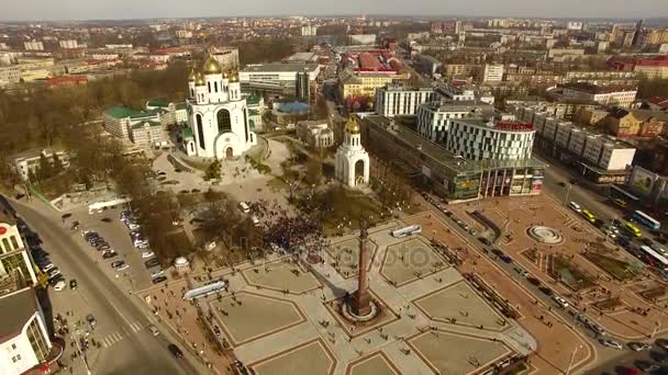 Tüm Rus ralli qarşı mübarizə güç Kaliningrad — Stok video