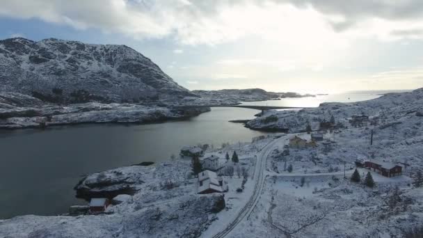 Paesaggio invernale norvegese — Video Stock