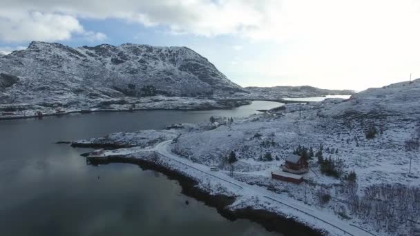 Paisaje invierno noruega — Vídeos de Stock