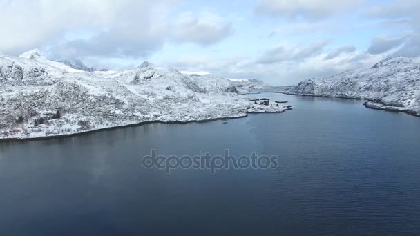 Paisagem de inverno norueguesa — Vídeo de Stock