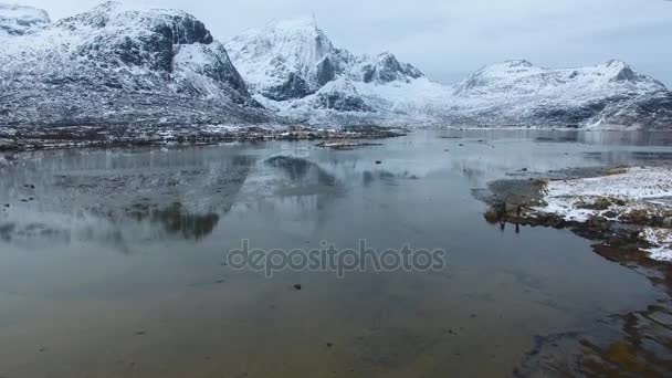 Paesaggio invernale norvegese — Video Stock