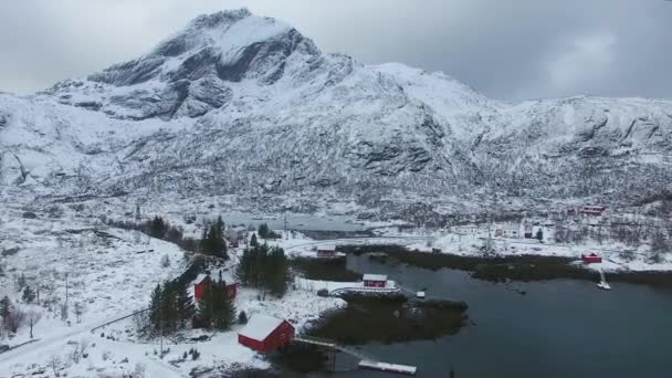 Paisagem de inverno norueguesa — Vídeo de Stock