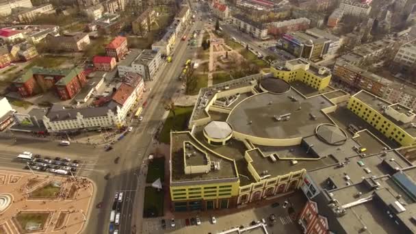 Uçuş üzerinde Kaliningrad city, Rusya Federasyonu — Stok video
