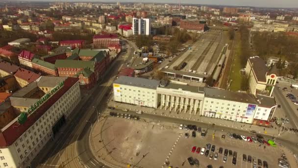 Uçuş üzerinde Kaliningrad city, Rusya Federasyonu — Stok video