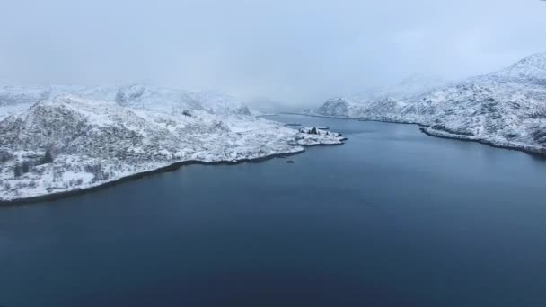 Зимний пейзаж Норвегии — стоковое видео
