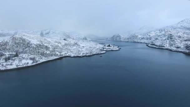 Paisagem de inverno norueguesa — Vídeo de Stock