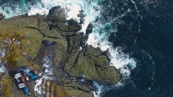 Maré do mar, vista de cima — Vídeo de Stock